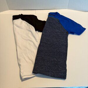 Boy's T-Shirts- Lot of 2 shirts- Wonder Nation- White &Black, and Gray &blue- Si